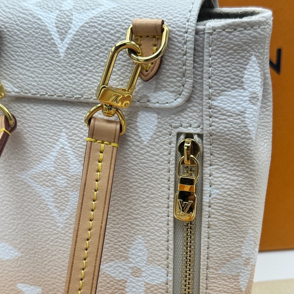 ‼️SOLD‼️Louis Vuitton Mist Gray Giant Monogram Coated Canvasby The Pool Backpack - Picture 14 of 17